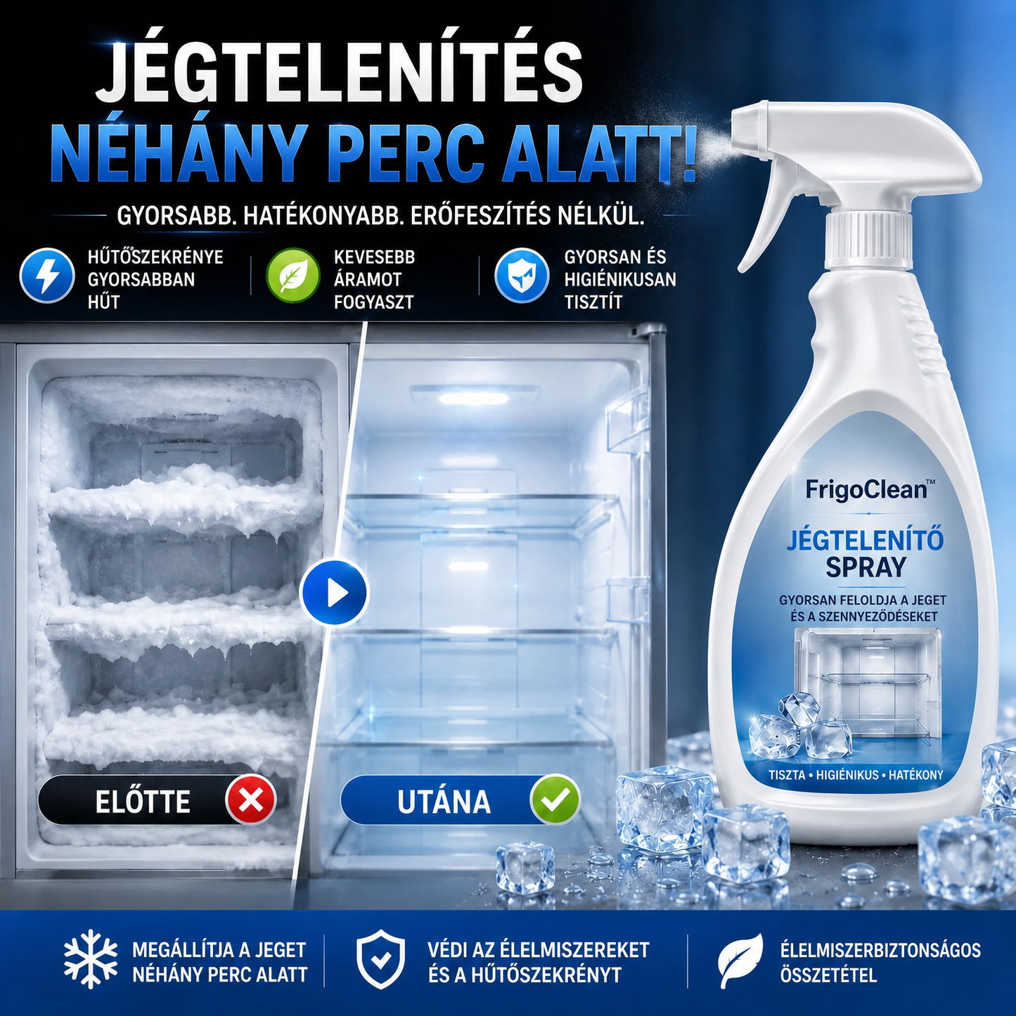 Gyors Hűtő Leolvasztó Spray FrigoClean™