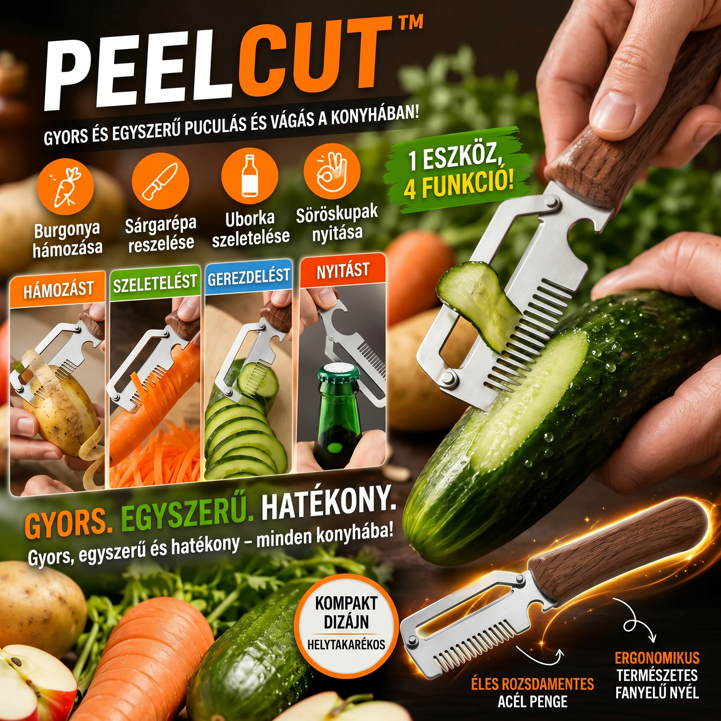 PeelCut™ – Gyors Hámozás És Szeletelés A Konyhában