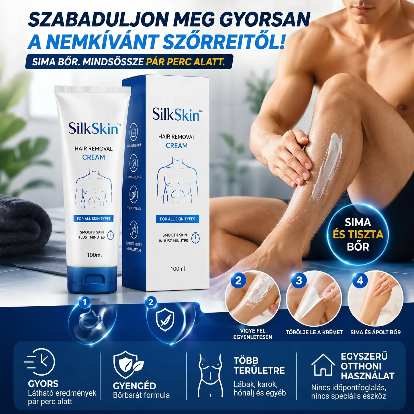 Selymes Szőrtelenítő Krém SilkSkin™